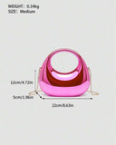 Acrylic Red Crescent Moon Mini Clutch Bags