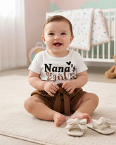 Nana’s girl Printed Short Sleeve T-Shirt And Shorts