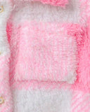 Autumn/Winter Girls' Casual Chic Fluffy Jacket & Cami Dress