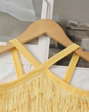 Girls Multi-Layer Tassel Halter Neck Summer Top
