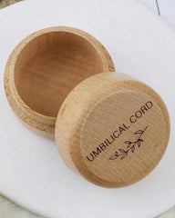 Wooden Baby Umbilical Cord Keepsake Box – Hand-Carved Newborn Memory Box