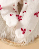 Newborn Red Bow Hooded Romper
