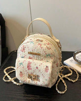 Small Beige Multifunctional Backpack