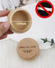 Wooden Baby Umbilical Cord Keepsake Box – Hand-Carved Newborn Memory Box