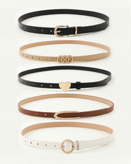 5pcs Belts Set with Beautiful Multiple types of Buckles