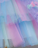 Girls Rainbow Tulle Princess Dress