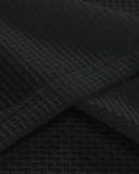 Men’s White Striped Collar Half Sleeve Black Textured Polo Shirt - Summer
