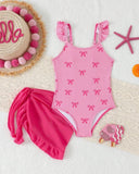 Baby Girls’ Bow Print One-Piece Swimsuit