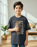Boys Lion Letter Print Casual T-Shirt