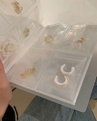 3-Grid 84-Card Portable Jewelry Storage Book with 20 Sealing Bags