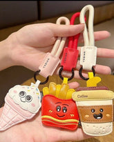 Ice Cream, Coffee and Mc Fries Bag Charms