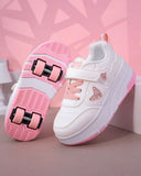 Girls Convertible 4-Wheel Roller Skate Shoes