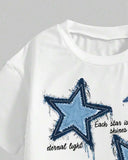 Girls’ Star Print Short Sleeve T-Shirt & Cargo Pants Set