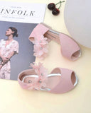 1 Pair Pink Princess Lace-Up Non-Slip Flat Sandals