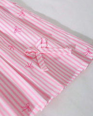 Girls’ Ribbed Knit Tank Top & Pink Print Skirt Set