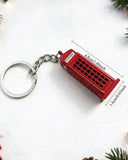 Red London Telephone Booth Keychain – Classic British Souvenir