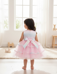 Baby Girl 3D Bow Pink Birthday Tulle Dress