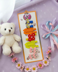 10pcs Girls Hair Clips Set – Colorful Metal & Charm Snap Pins
