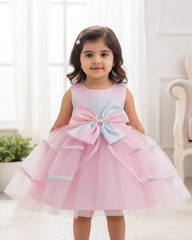 Baby Girl 3D Bow Pink Birthday Tulle Dress
