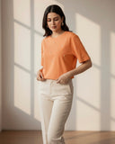 Women’s Orange Beaded T-Shirt