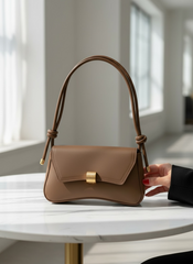 Women Casual Chocolate Brown Flap Bag