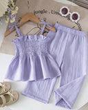 Girls’ Woven Camisole Top & Shorts Outfit (7 Colours)