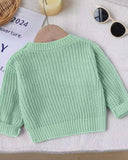 Baby Girl Floral Embroidered “Baby” Sweater