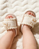 Girls’ Floral Buckle Canvas Sandals
