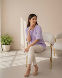 Women’s Purple Beaded T-Shirt