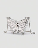 🦋 Mini Metallic Rhinestone Butterfly Clutch Bag