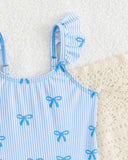 Baby Girls’ Bow Print One-Piece Swimsuit