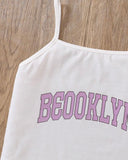 3pc Lilac Brooklyn Camisole, Hollow Cover Up & Sports Pants Set