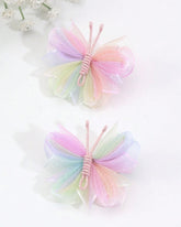 2pcs Premium Chiffon Rainbow Hair Clips