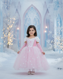 Girls Frozen Elsa Dress (Blue and Pink)