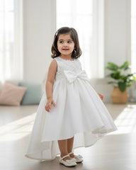 White Rose Bow Princess Dress