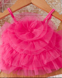 Baby Girls Pink Flower Top & White Skirts