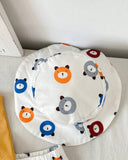 Baby Boy 2pc Yellow Bear Graphic Tank Top, Bear Print Shorts & Matching Hat