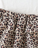 Baby Girl Black & White Leopard Print Dress Set – Korean Style Cross Strap Cake Dress