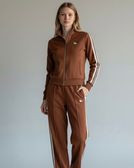 Fitted Stand Collar Cardigan + Casual Slant Pocket Pants