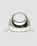 Acrylic Red Crescent Moon Mini Clutch Bags