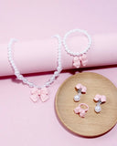 5pcs Girls Cute Pink Bow Jewelry Set for Kids