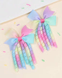 2pcs Curly Rainbow Hair Clips