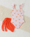 Baby Girls’ Bow Print One-Piece Swimsuit