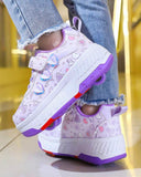 Girls’ Multicolour Convertible 4-Wheel Roller Skate Shoes