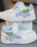 Girls’ Blue Cherry Casual Sneakers