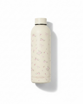 500ml Beige Rose Floral Insulated Stainless Steel Water Bottle
