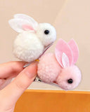 10 Pcs Soft Cute Rabbit Hair Clips