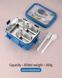 850ml Trio Compartment Stainless Steel Lunch Box