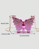 🦋 Mini Metallic Rhinestone Butterfly Clutch Bag