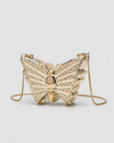 🦋 Mini Metallic Rhinestone Butterfly Clutch Bag
